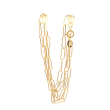 Load image into Gallery viewer, 18K Yellow Gold Necklace Chain Paperclip Size 18 inches 1.51 grams - Rafant