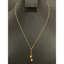 Load image into Gallery viewer, 18K Gold Necklace Chain 18 inches with Puffed Heart Charms Beads 1.15 grams - Rafant