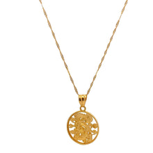 Load image into Gallery viewer, 18K Gold Necklace Chain 17.75" Pendant Dragon Good Luck 1.52 grams - Rafant