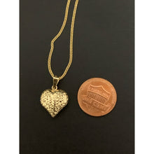 Load image into Gallery viewer, 18K Gold Necklace Chain 17.75 inches with Puffed Heart Pendant 1.91 grams - Rafant