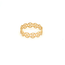 Load image into Gallery viewer, 18K Gold Ring Fortune Coin Size Size 7.5 - Rafant
