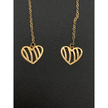 Load image into Gallery viewer, 18K Gold Earrings Threader Heart 0.68 grams - Rafant