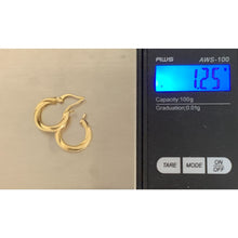 Load image into Gallery viewer, 18K Saudi Gold Earrings Hoops Loops Small - Rafant