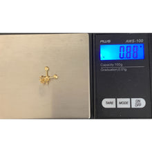 Load image into Gallery viewer, 18K Saudi Gold Earrings Stud Frosted Ball Tiny - Rafant