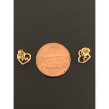 Load image into Gallery viewer, 18K Saudi Gold Earrings Stud Heartbeat - Rafant
