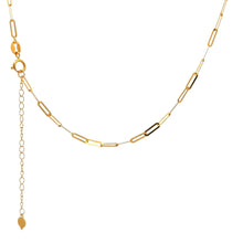 Load image into Gallery viewer, 18K Gold Necklace Chain Paperclip 16 inches plus 1.5" Pendant Heart Puffed - Rafant