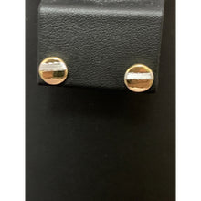 Load image into Gallery viewer, 18K Gold Earrings Stud Circle Round Tricolor 1.52 grams - Rafant