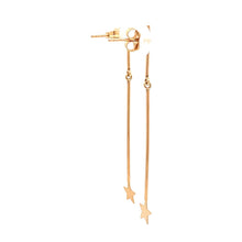 Load image into Gallery viewer, 18K Yellow Gold Earrings Dangling Star 1.51 grams - Rafant