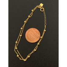 Load image into Gallery viewer, 18K Gold Bracelet Beaded 6 inches plus 1" extension 0.69 grams - Rafant