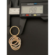 Load image into Gallery viewer, 18K Gold Ring Seven Days Tricolor White Yellow Rose 2.23 grams Size 5.5 - Rafant