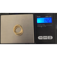 Load image into Gallery viewer, 18K Gold Ring Five Days 1.42 grams Size 5.5 with Defects Holes - Rafant