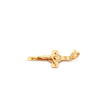 Load image into Gallery viewer, 18K Yellow Gold Pendant Cross Jesus Christ Religious 1.53 grams - Rafant