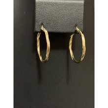 Load image into Gallery viewer, 18K Gold Earrings Hoops Loops Twist 1.27 grams - Rafant
