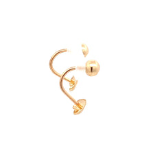 Load image into Gallery viewer, 18K Gold Earrings Ball Heart Small - Rafant