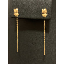 Load image into Gallery viewer, 18K Gold Earrings Threader Cat Animal 0.35 grams - Rafant