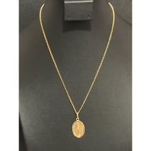 Load image into Gallery viewer, 18K Gold Necklace Chain 17.75 inches with Mother Mary Pendant 2.62 grams - Rafant