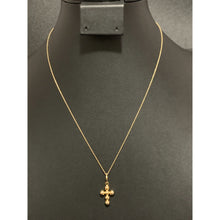 Load image into Gallery viewer, 18K Gold Necklace Chain 17.50" with Cross Pendant 1.98 grams - Rafant