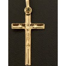 Load image into Gallery viewer, 18K Gold Necklace Chain Curb 17.75" with Cross Pendant 1.28grams - Rafant