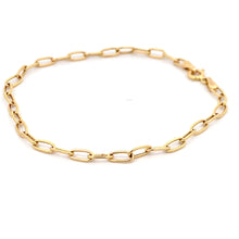 Load image into Gallery viewer, 18K Yellow Gold Bracelet Paperclip 1.35 grams Size 7 inches - Rafant