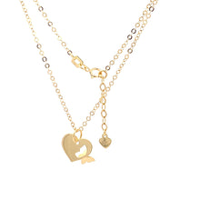 Load image into Gallery viewer, 18K Yellow Gold Necklace Chain 17 inches Pendant Heart plus 0.75 inches Extension - Rafant