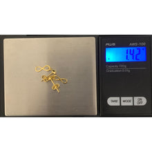 Load image into Gallery viewer, 18K Gold Earrings Post Dangling Infinity 1.42 grams - Rafant