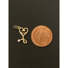Load image into Gallery viewer, 18K Gold Pendant Stethoscope 0.96 grams - Rafant