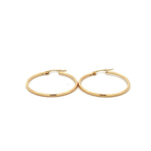 Load image into Gallery viewer, 18K Gold Earrings Hoops Polished 1.44 grams - Rafant