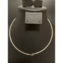 Load image into Gallery viewer, 18K Gold Necklace Omega Flexible White Yellow Gold Two Tone 16 inches 2.43 grams - Rafant