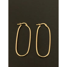 Load image into Gallery viewer, 18K Gold Earrings Hoops Oval 1.49 grams - Rafant