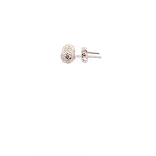 Load image into Gallery viewer, 18K White Gold Earrings Stud Balls Textured 0.83 grams Small - Rafant
