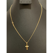 Load image into Gallery viewer, 18K Gold Necklace Chain 18 inches with Cross Pendant 1.81 grams - Rafant