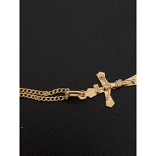 Load image into Gallery viewer, 18K Gold Necklace Chain 17.75 inches with Cross Jesus Christ Pendant 2.04 grams - Rafant