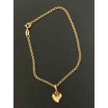 Load image into Gallery viewer, 18K Gold Bracelet Rolo Chain 7.25 inches with Heart Charm 1.45 grams - Rafant