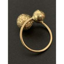 Load image into Gallery viewer, 18K Gold Ring Double Orbs Balls  1.43 grams Size 5 - Rafant