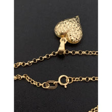 Load image into Gallery viewer, 18K Gold Necklace Chain 17.50 inches with Puffed Heart Pendant 1.94 grams - Rafant