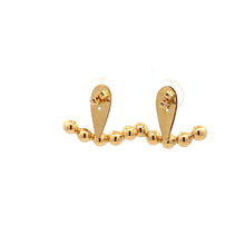 Load image into Gallery viewer, 18K Gold Earrings Balls Stud Post Dangle 2.06 grams - Rafant
