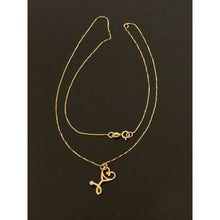 Load image into Gallery viewer, 18K Gold Necklace Chain 15.5 inches Stethoscope Pendant 1.68 grams - Rafant