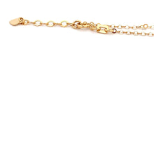 Load image into Gallery viewer, 18K Yellow Gold Necklace Cable Chain Heart Pendant Size 16.75 inches plus 1" extension - Rafant