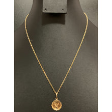 Load image into Gallery viewer, 18K Gold Necklace Chain Cable Link 17.75" with Mother Mary Pendant 1.53 grams - Rafant