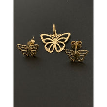 Load image into Gallery viewer, 18K Gold Earrings Pendant Butterfly 1.91 grams - Rafant