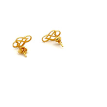 Load image into Gallery viewer, 18K Gold Earrings Heart Infinity Stud Post Earrings 1 gram Small - Rafant
