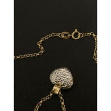 Load image into Gallery viewer, 18K Gold Necklace Chain Rolo 17.75 inches Heart Pendant Two Tone 2.05 grams - Rafant