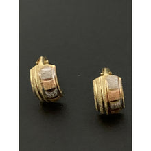 Load image into Gallery viewer, 18K Gold Earrings French Clips Tricolor 1.23 grams - Rafant