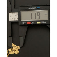 Load image into Gallery viewer, 18K Gold Necklace Chain 17.75 inches with Butterfly Pendant 2.68 grams - Rafant