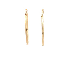 Load image into Gallery viewer, 18K Yellow Gold Earrings Hoops Large Spiral 1.75 grams - Rafant