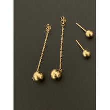 Load image into Gallery viewer, 18K Gold Earrings Balls Dangling 2.15 grams - Rafant