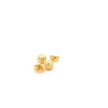 Load image into Gallery viewer, 18K Yellow Gold Earrings Stud Ball Textured 1.07 grams Small - Rafant