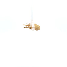 Load image into Gallery viewer, 18K Gold Earrings Stud Balls Frosted Small 1.55 grams - Rafant