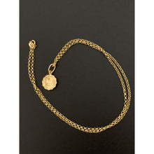 Load image into Gallery viewer, 18K Gold Necklace Chain 17.50 inches with Mother Mary Pendant 1.78 grams - Rafant