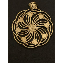 Load image into Gallery viewer, 18K Gold Pendant Heart Flower Pendant Yellow White Gold 1.42 grams - Rafant
